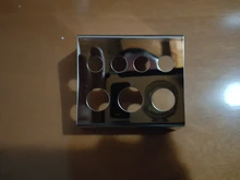 Soporte contenedor de 7 agujeros, accesorios de pigmento de tatuaje, suministros de acero inoxidable, vaso de vidrio, soporte para maquillaje permanente