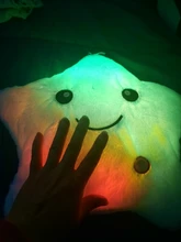 34CM Creative Toy Luminous Pillow Soft Stuffed Plush Glowing Colorful Stars Cushion Led
