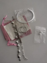 ANENJERY-pendientes de aro de Plata de Ley 925 Retro para mujer, con personalidad francesa, hebillas para las orejas, S-E1474