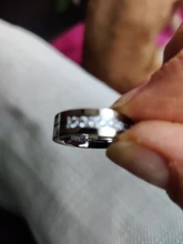 Anillos de boda de circonia cúbica ostentosa, joyería personalizada de acero inoxidable con grabado gratis, nombre, fecha, amor