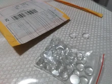 Aclovex-cabujón de cristal transparente para fabricación de joyas, cabujones redondos con parte trasera plana de 12mm, 20mm y 25mm, 1 paquete