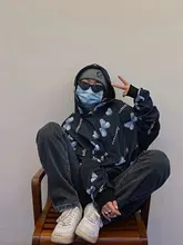 Chaqueta con capucha de mariposa Harajuku para mujer, sudadera con cremallera, sudaderas de gran tamaño, prendas de vestir exteriores de talla grande, primavera 2021