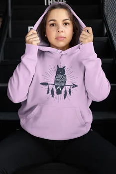 

Angemiel Wear Black Wıngs Owl Pink Women 'S Hooded Sweatshirt