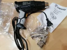 DEKO-pistola de calor eléctrica avanzada, 220V, 2000W, 2 temperaturas variables, con cuatro boquillas, accesorios, herramienta eléctrica