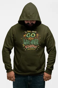 

Angemiel Wear İf You Never Go Green Men 'S Hooded Sweatshirt