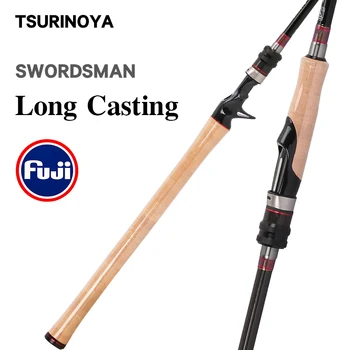 

TSURINOYA Fishing Rod SWORDSMAN 872MH 2.65m 165g Spinning Casting rod FUJI accessories carbon lure Long Casting Bass rods