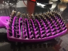 Peine para masaje del cuero cabelludo para mujer, 7 colores, cerdas de nailon, cepillo de pelo rizado húmedo, cepillo de pelo para salón, herramientas de estilo de peluquería