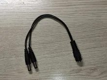 Cable divisor de potencia de 2,1x5,5mm para cámara CCTV, accesorios de seguridad DVR, tira de luz LED, CC 1 hembra a 2 macho