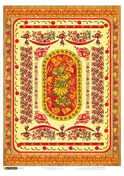 

Rice paper for Decoupage "" Khokhloma-red "","Craft Premier" ", a3, 25 g/m cpd0614