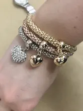 ZOSHI 3 unids/set búho de cristal pulseras de amuleto de corazón y brazaletes de aleación de oro elefante ancla colgantes pulseras de diamantes de imitación para las mujeres