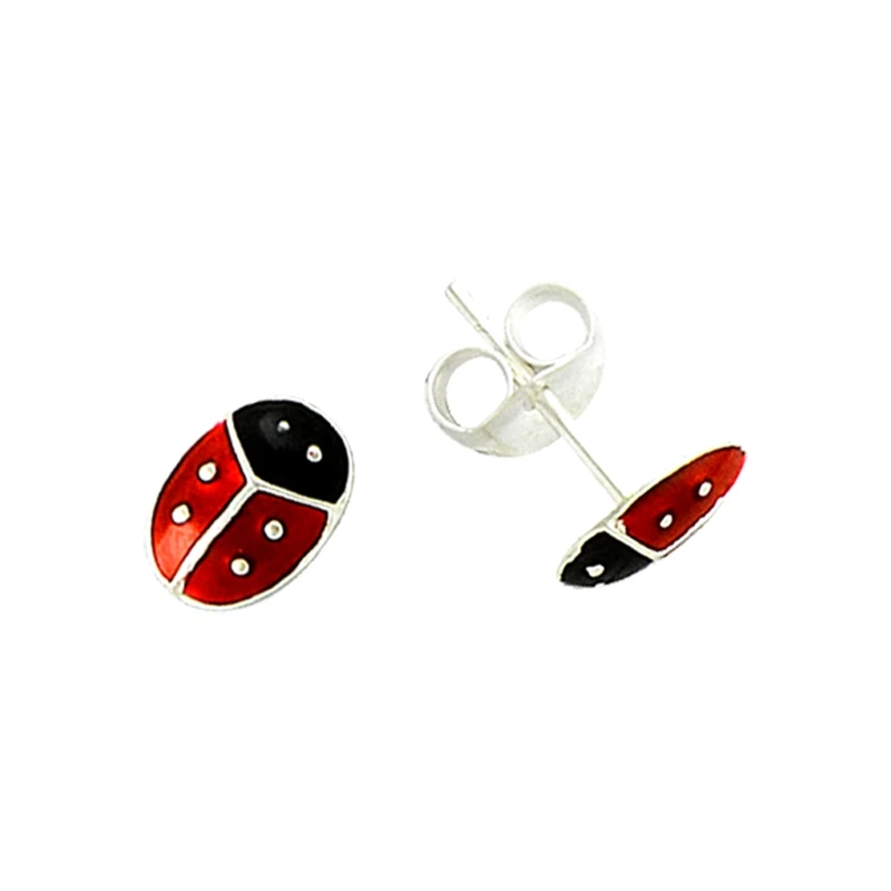 Серебряная 925 пробы божья коровка детская бирка