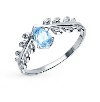 

Silver ring with Topaz sunlight sample 925