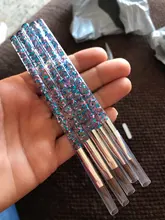 Nuevo pincel brillante para manicura, para polvo acrílico, 100%, nailon, acrílico, redondo, 7 tamaños