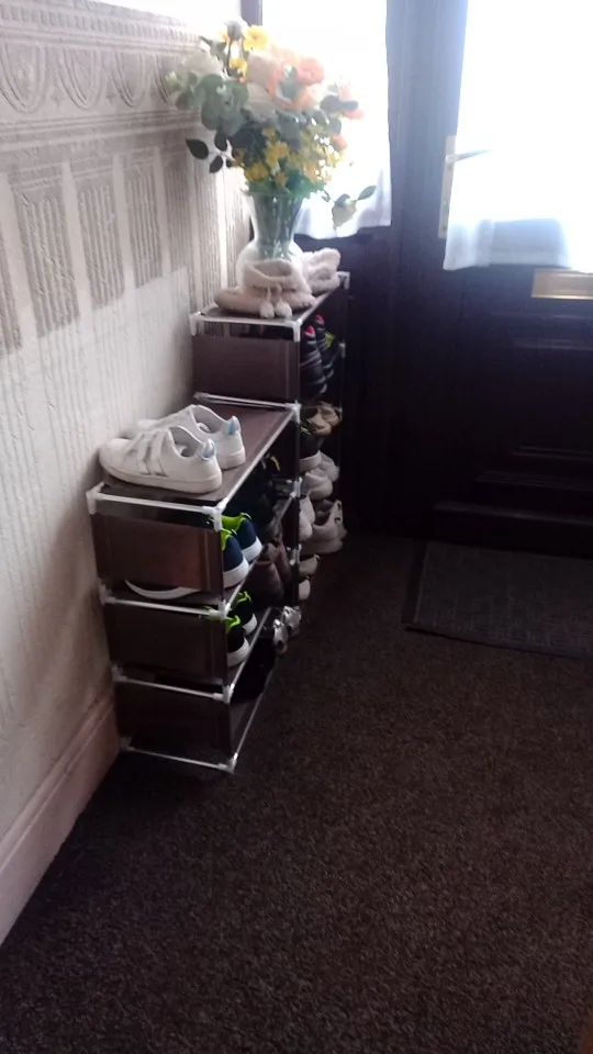 Wielopiętrowy stojak na buty wielofunkcyjny Organizer tkanina domowa regał magazynowy łatwy w montażu dormitorium prowincjonalny