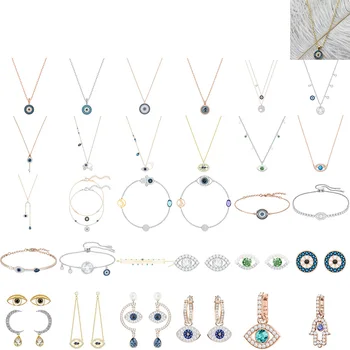 

SWA Classic Mother's Day New LUCKILY Eye Of The Devil Set Women's Original 1:1 Shiny Crystal For Mom Girlfriend Romantic Jewelry