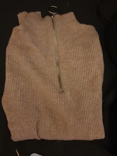 Suéter de punto con cremallera para mujer, jerseys de cuello alto, jerseys básicos de otoño e invierno, ropa negra ajustada para mujer 2021