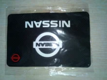 Alfombrilla antideslizante con logotipo de coche, alfombrilla antideslizante con soporte para teléfono, para Nissan, Nissan, Tiida, Teana, Skyline, Juke, x-trail, Almera