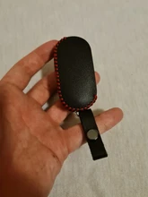 Funda con 3 botones para llave de coche, funda con Tapa de cuero genuino para llavero plegable de Alfa Romeo, Mito, Giulietta 159 Gta