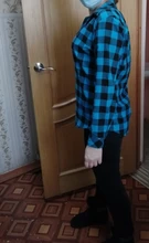 Plaid Shirt Blouses Tops Long-Sleeve Flannel Casual Cotton Women Brand-New Red Excellent-Quality