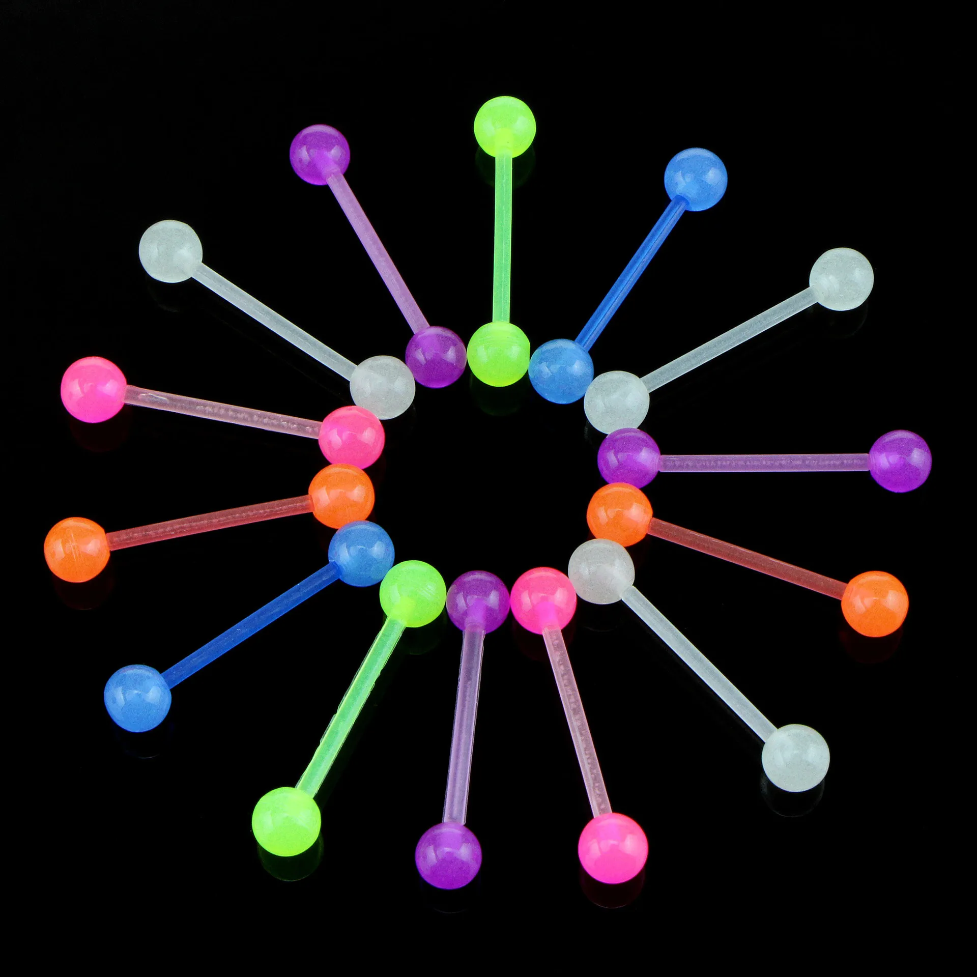 Acrylic Mix Tongue Piercing Lot 14G Tongue Piercing Bar Pack Nipple Set Lengua Bulk Ring Set 10/20/30PC for piercing jewelry,body jewelry,body piercing jewelry