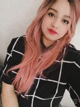 EASIHAIR-Peluca de pelo sintético rosa para mujer, largo degradado de parte media, Cosplay, Natural, resistente al calor