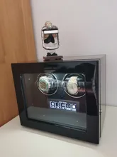 Caja enrolladora de reloj de alta gama, 2, 4, 6, 9, 12, 24, reloj mecánico con Motor de madera Mabuchi, pantalla táctil de cristal LCD, accesorios de almacenamiento