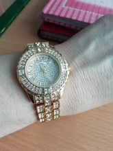 Reloj de moda con diamantes de oro para mujer, pulsera informal de marca de lujo, relojes femeninos