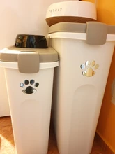 Etiqueta engomada del coche fresco diseño pata 3D perro Animal oso gato huellas de patas huella 3M pegatina pegatinas para coche de plata rojo oro rojo con oro rojo