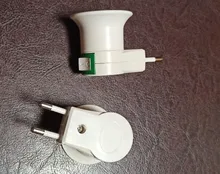 Eu-Plug-Adapter Socket Base-Lamp Power-On-Off-Control-Switch E27 with 1pcs