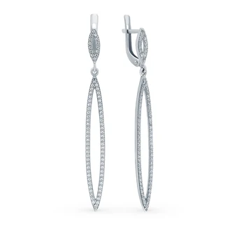 

Silver earrings with cubic zirconia sunlight sample 925