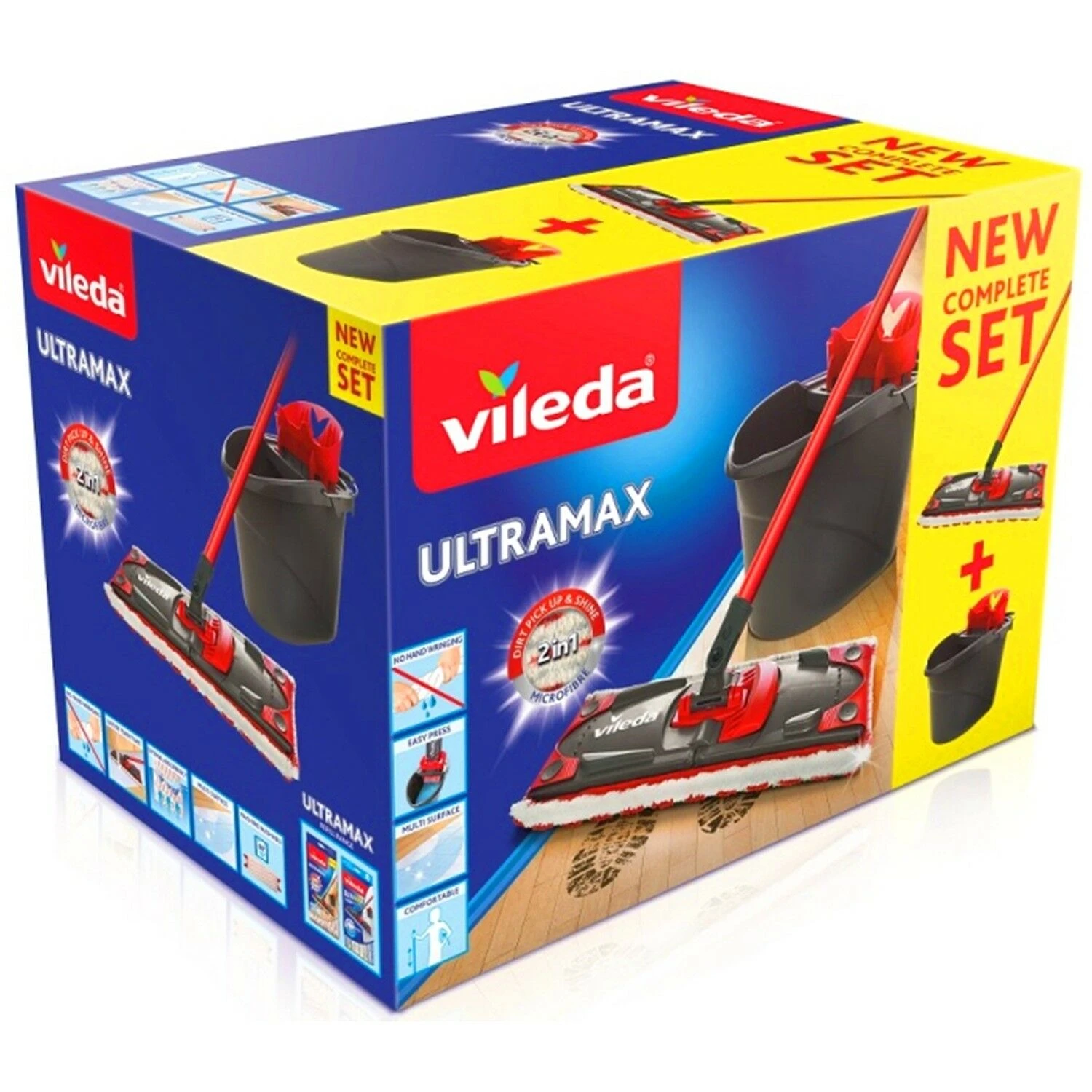 Vileda ULTRAMAX 2in1 Cleaning Microfiber Mop With Bucket Set Microfibre