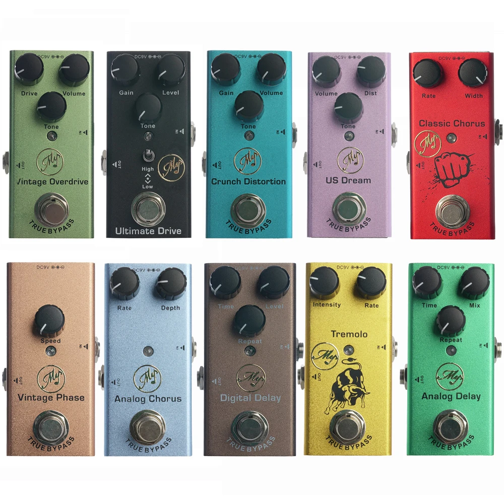 Vintage Overdrive / Digital Delay / Classic Chorus Guitar Effect Pedal