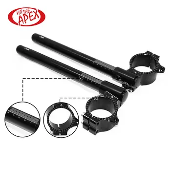 

CNC Billet Aluminium Alloy 53mm Fork Tube 7/8" Motorcycle Clip-ons Clip on Handlebars For Aprilia Mille Falco Tuono