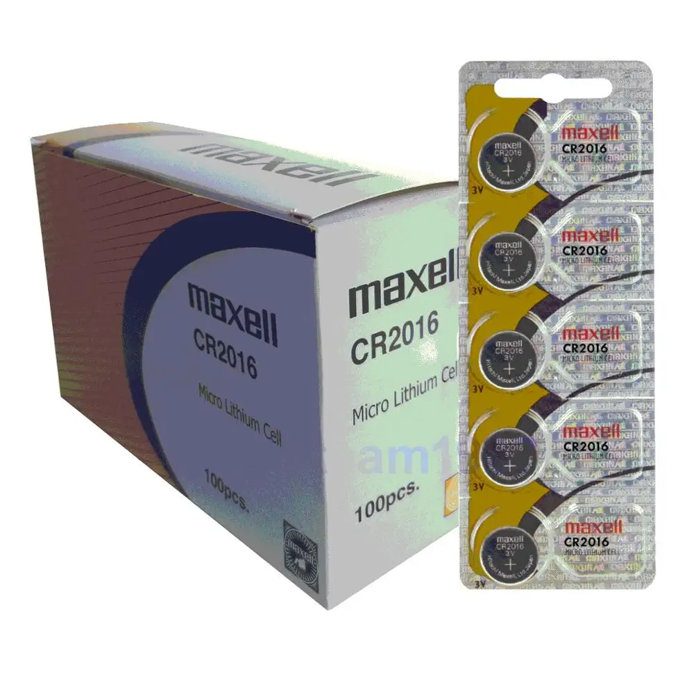 Pilas de Boton Maxell bateria original Litio CR2016 NEW 3V blister 5X Unidades