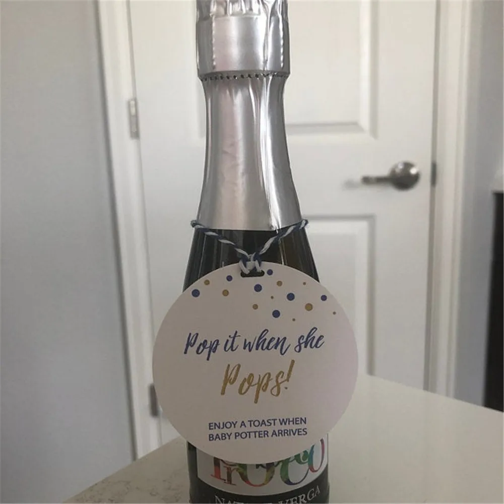 champagne baby shower tags