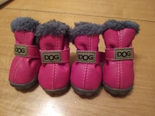 Invierno zapatos para perros caliente botas de nieve impermeable de 4 unids/set perros pequeños de algodón antideslizante XS para Pug ChiHuaHua producto para mascotas PETASIA