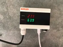 KONLEN-Detector de temperatura y humedad para el hogar, sensor con termómetro e higrómetro con pantalla digital y alarma, dispositivo wifi compatible con Tuya Smart y con aplicación para Android