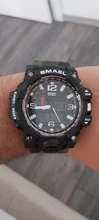 Reloj pulsera militar de hombre resistente al agua 50 m, reloj LED de cuarzo deportivo hombre, reloj deportivo para hombre 1545 S Shock
