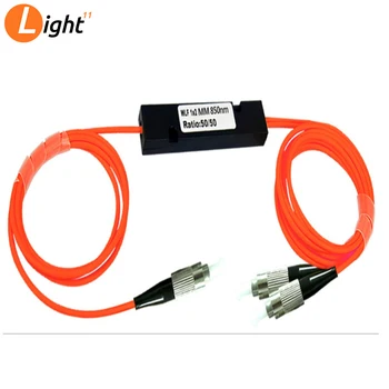 

1M Fiber Optic FBT Splitter FC/PC Connector 1x2 MM 850/1300nm 62.5/125um Ratio 50/50