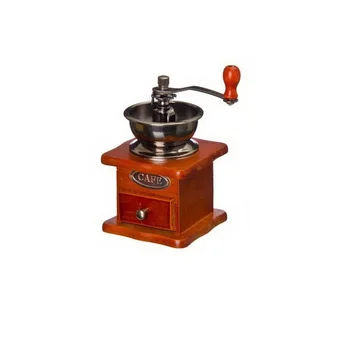 

Coffee Grinder with wooden base, metal, 10x10x17,5 cm