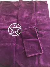 Mantel de lona de Pentagrama con bolsa, lona de terciopelo, aleros, Pentacles, estera