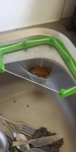 Estante de drenaje triangular multifuncional, escurridor de red colgante para fregadero de cocina, herramienta de embudo antibloqueo