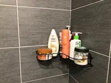 Organizer Rack Shelves Wall-Storage Showers Stainless-Steel Metal Kitchen Fitted Punch-Free-Firm