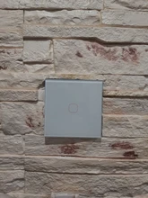 Glass-Switch Wall-Light Crystal Minitiger White 1-Gang Luxury Standard 1-Way EU