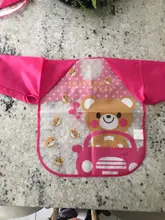 Lindo bebé niños Baberos con largo manga impermeable colorido infantil niños Bandana niño destete alimentación delantales cosas