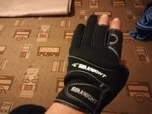 SeaKnight-guantes de pesca deportivos SK03, 1 par/lote, 3 guantes de cuero transpirable de medio dedo, equipo de pesca de neopreno y PU