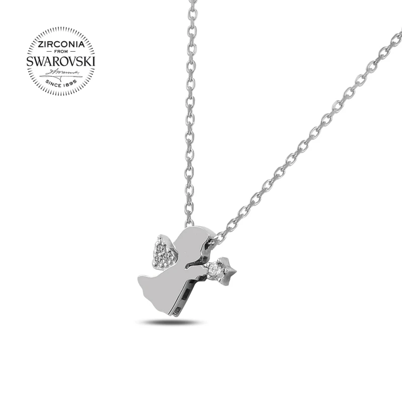 

Silver 925 Sterling Swarovski Zirconia Stone Fairy Necklace