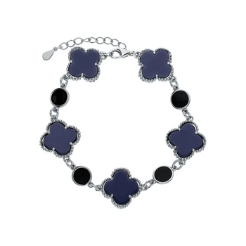 

Silver Bracelet with ceramics and enamel sunlight sample 925