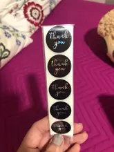 Pegatinas de agradecimiento láser para paquete de regalo, etiquetas de sellado rosa y negro, adhesivo redondo de papelería, 500 Uds.