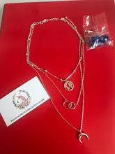 Gargantilla de color dorado para mujer, colgante de cadena con borla, Luna y Estrella, collares y colgantes, gargantillas de terciopelo, joyería